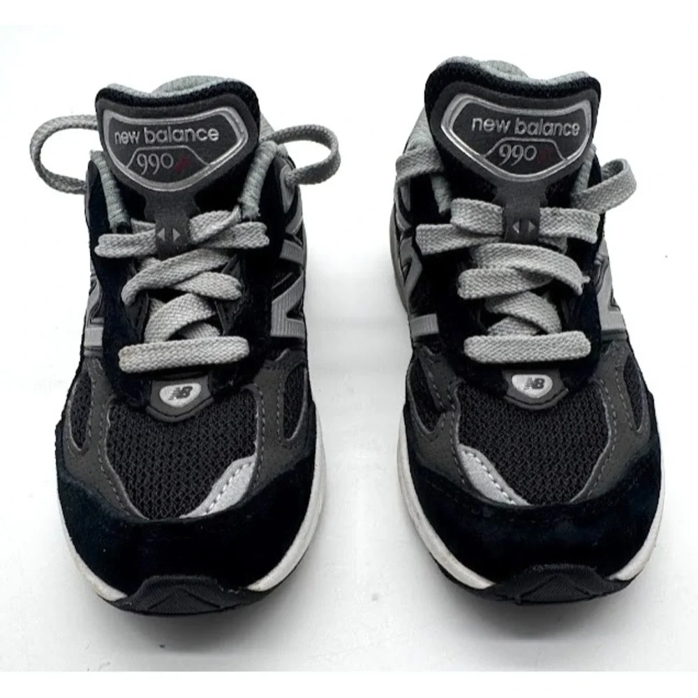 New Balance 990v6 Kids Black Gray Running Shoes IC990BK6 US 8C Toddler
